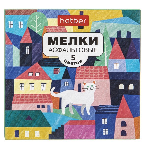 Мелки цветные 5 шт Hatber Городок Превью 2