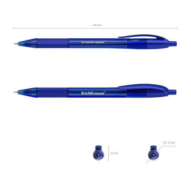 Ручка шариковая синяя EK U-209 Original Matic&Grip 1мм автомат синяя Превью 3