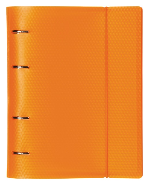 Тетрадь на кольцах пласт 120л DIAMOND NEON Оранжевая Превью 0