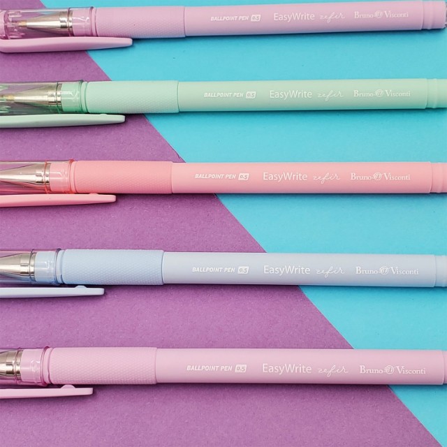 Ручка шариковая синяя BV FirstWrite Zefir 0.5мм ассорти Превью 3