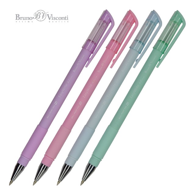 Ручка шариковая синяя BV FirstWrite Zefir 0.5мм ассорти