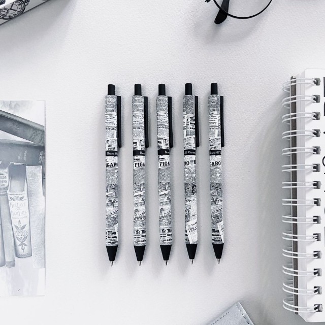 Ручка шариковая синяя BV ArtClick Газета 0.5 мм принт Превью 6