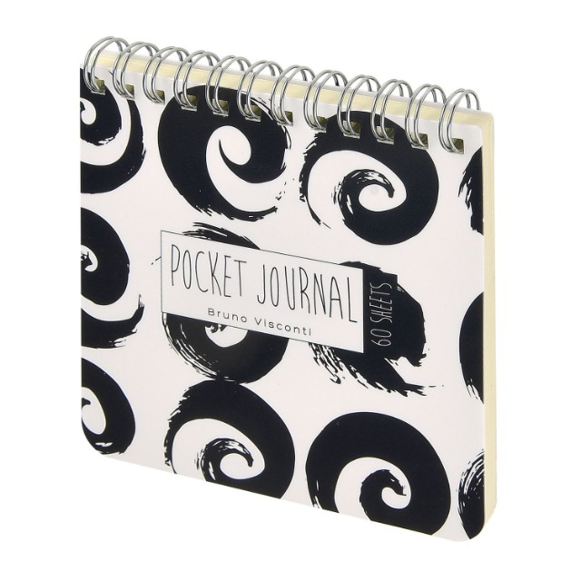 Блокнот А7+ 60л точка спир BV Pocket Journal Black&White Превью 7