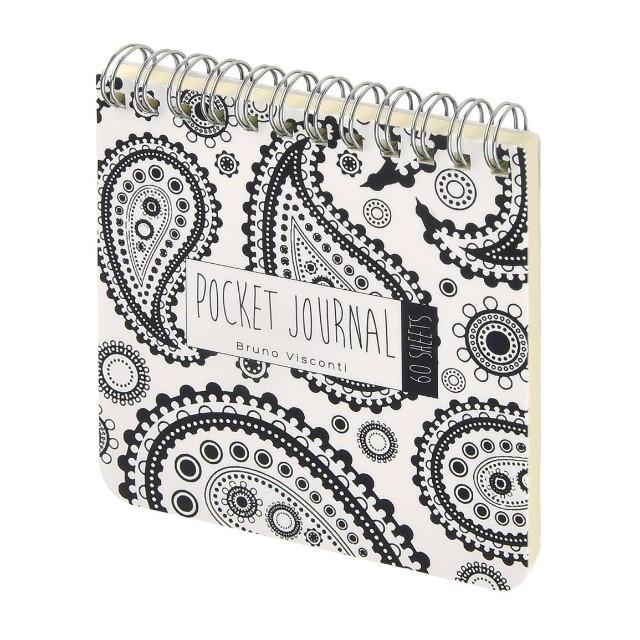Блокнот А7+ 60л точка спир BV Pocket Journal Black&White Превью 10
