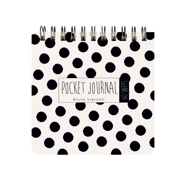 Блокнот А7+ 60л точка спир BV Pocket Journal Black&White Превью 9