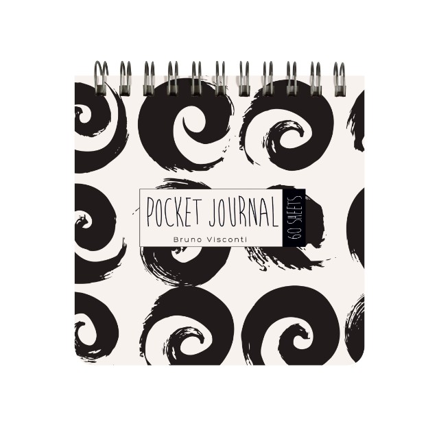 Блокнот А7+ 60л точка спир BV Pocket Journal Black&White Превью 12