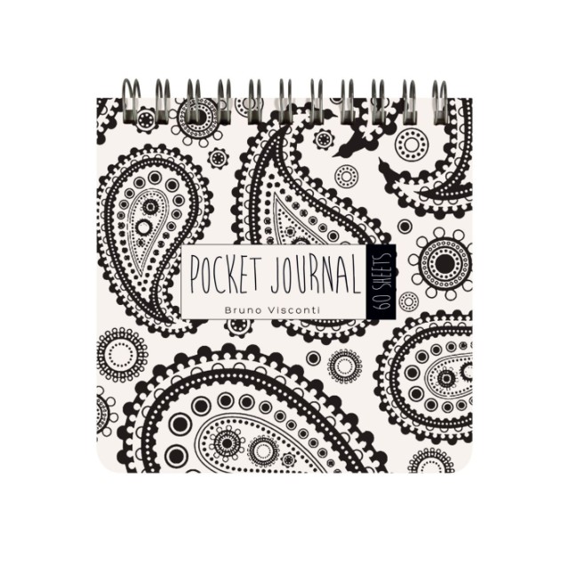 Блокнот А7+ 60л точка спир BV Pocket Journal Black&White Превью 11