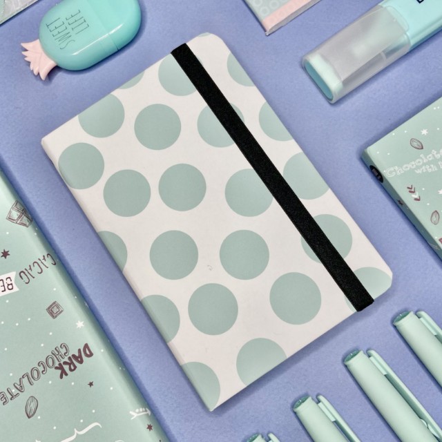 Зап. книжка А6 100л кл тв BV Megapolis journal Light blue Polka dots Превью 4