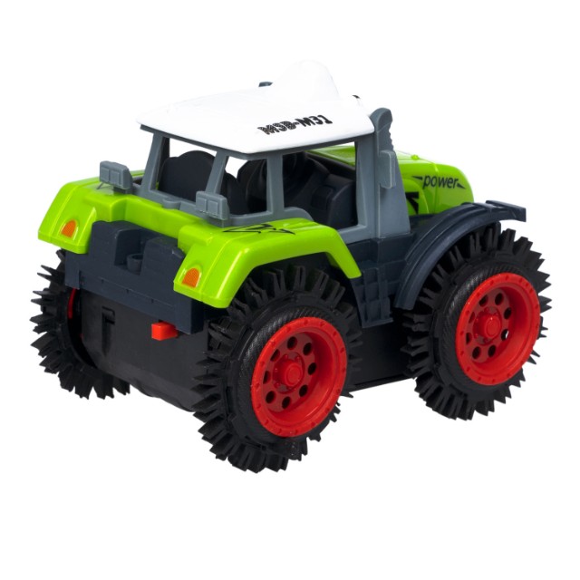 Машина Трактор-перевёртыш зелёный 4WD на батарейках, 11см пласт Превью 7