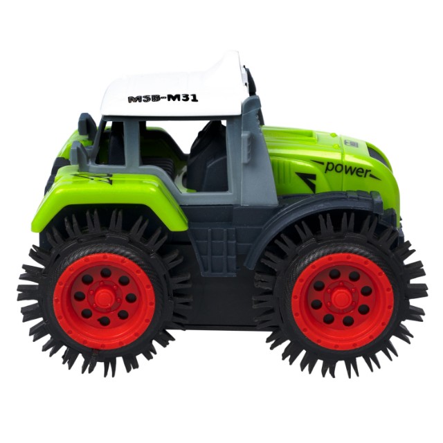 Машина Трактор-перевёртыш зелёный 4WD на батарейках, 11см пласт Превью 2