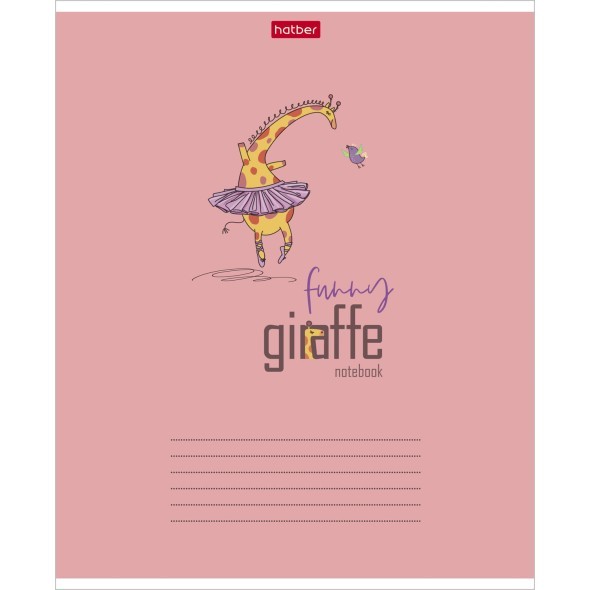 Тетрадь 18л клетка Веселый жираф скругл. ассорти Превью 2