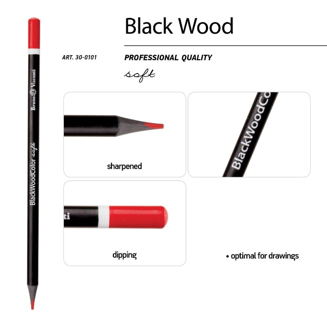 Карандаши цветные 36 цв пластик BV BlackWoodColor Превью 8