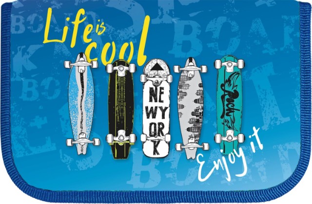 Пенал 1 отд пуст 2 откид планк Lamark SkateBoard