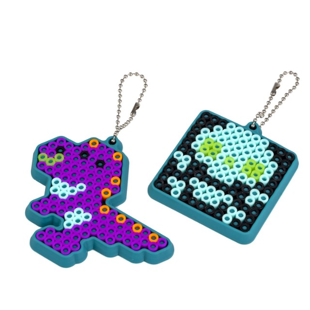 Творч Мозаика Динозавры, мамонт, череп, 2 сменные формы-брелока из силикона, 4 схемы Превью 2