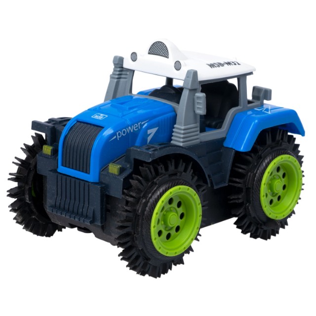 Машина Трактор-перевёртыш синий 4WD на батарейках 11см пласт Превью 7