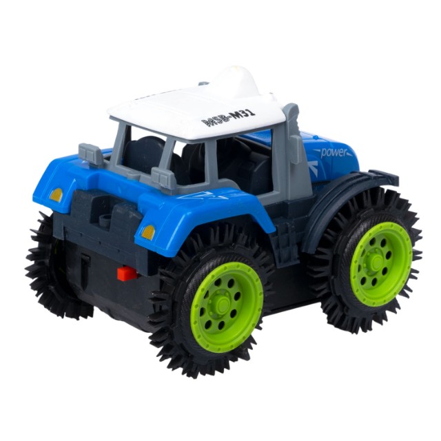 Машина Трактор-перевёртыш синий 4WD на батарейках 11см пласт Превью 4
