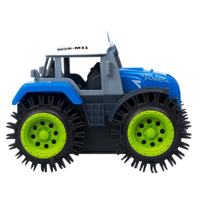 Машина Трактор-перевёртыш синий 4WD на батарейках 11см пласт Превью 6