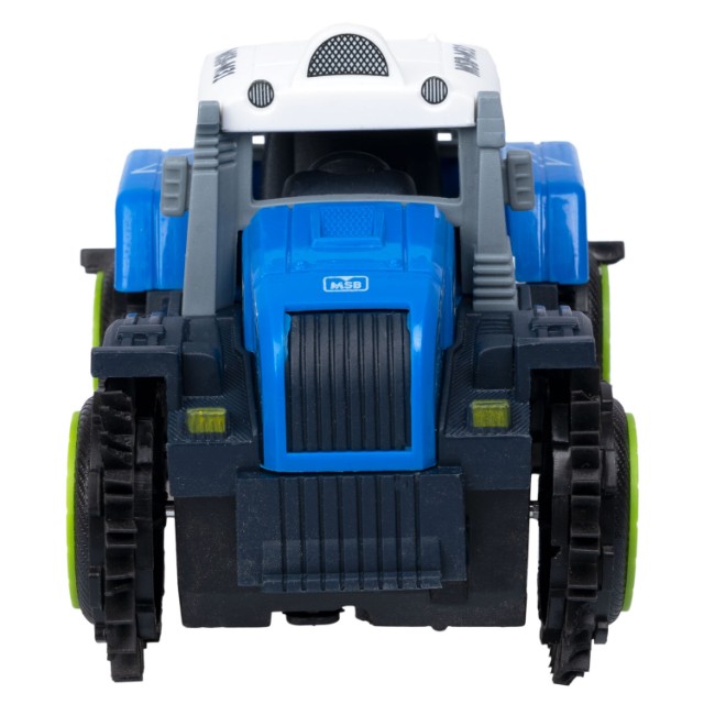 Машина Трактор-перевёртыш синий 4WD на батарейках 11см пласт Превью 5