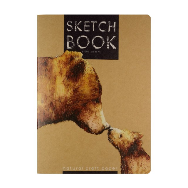 Скетчбук В5 60л BV Микс 4 вида крафт Превью 2