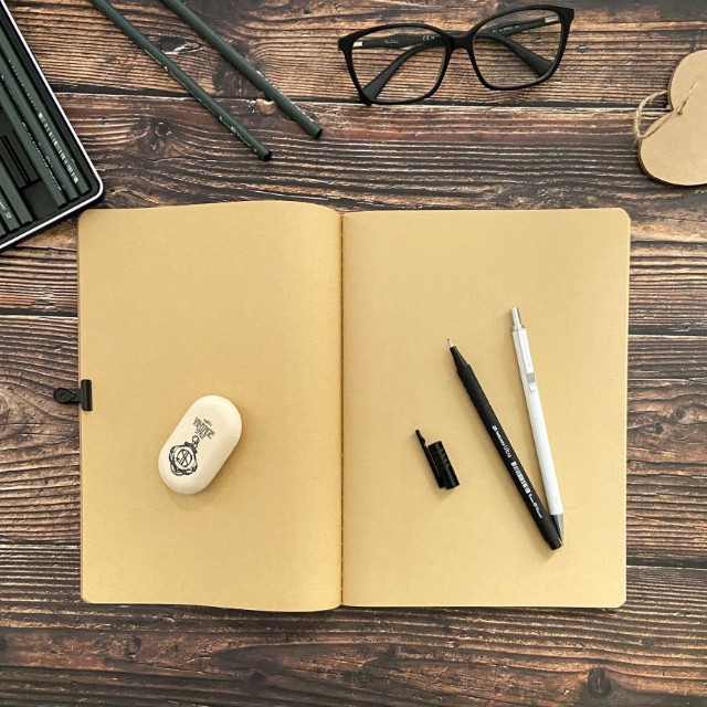 Скетчбук В5 60л BV Микс 4 вида крафт Превью 1