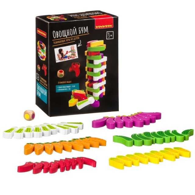 Настольная Овощной бум, башня из овощей игра-баланс деревян. Превью 1