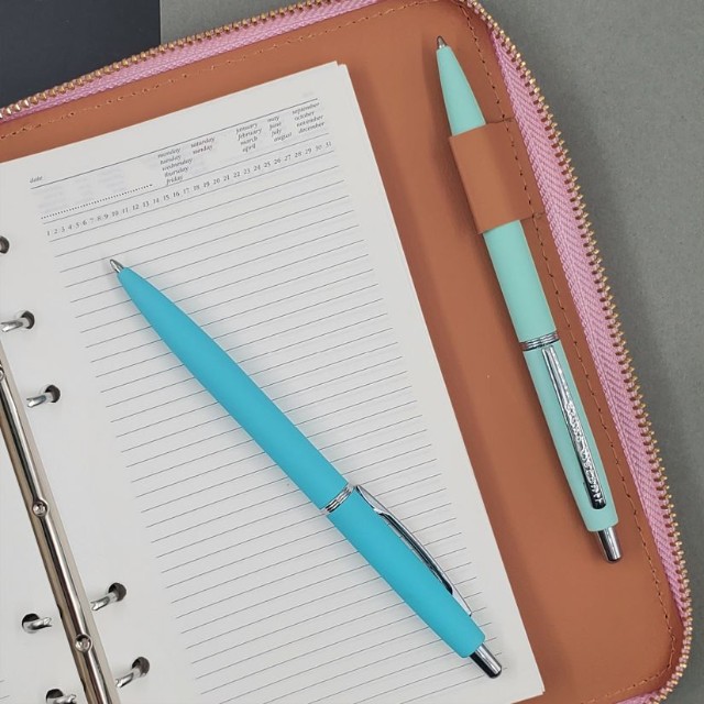 Ручка подар шар BV San Remo синяя автомат мята метал. Превью 5