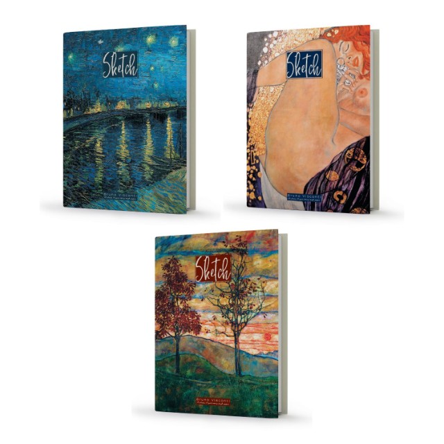 Скетчбук 184*257мм 120л BV Бежевый 110гр (3 вида) Превью 2