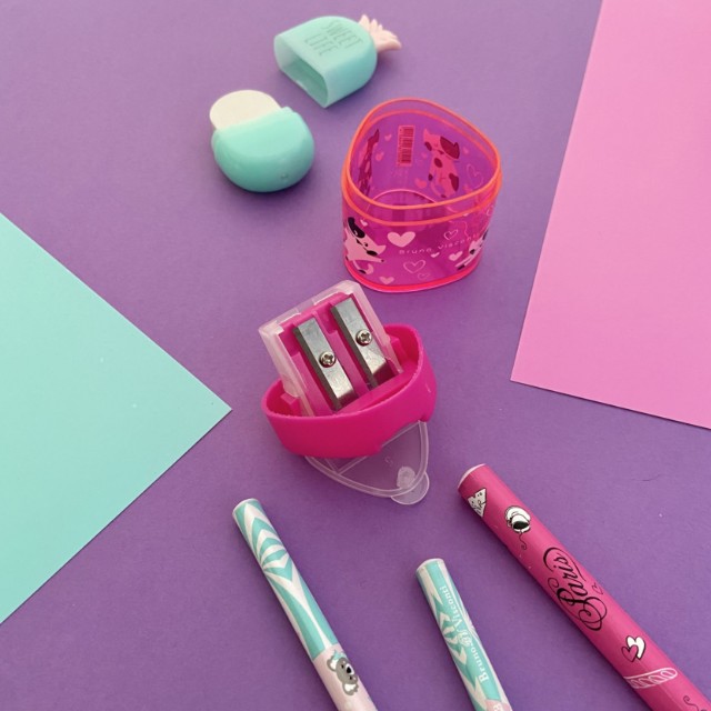 Точилка 2отв BV HappySharp треугольная с контейнером 2 цвета Превью 1