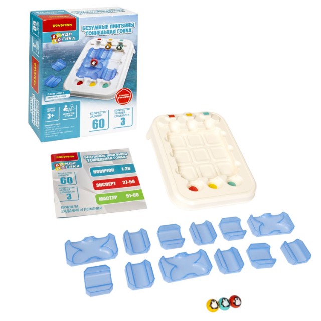 Игра Логическая Безумные пингвины. Тоннельная гонка Превью 7