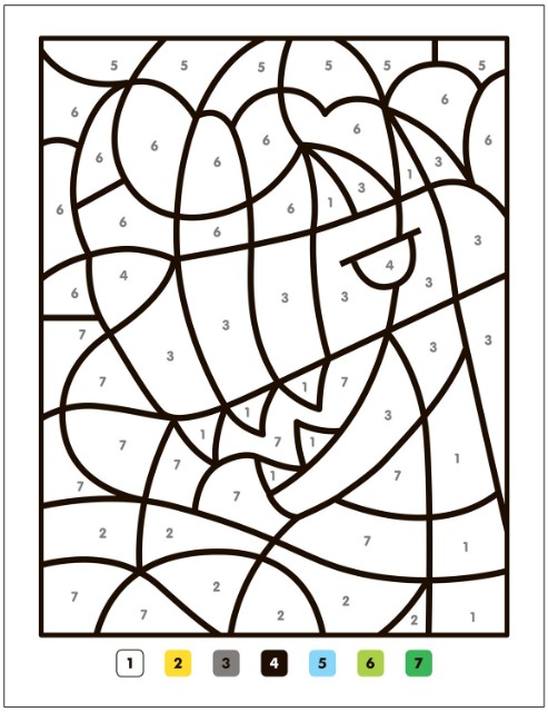 Раскраска Раскраски по номерам. В лесу Превью 3