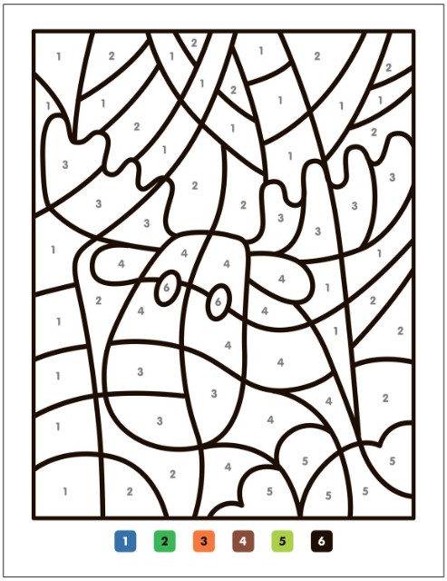 Раскраска Раскраски по номерам. В лесу Превью 2