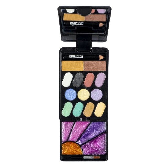 Набор детской декоративной косметики Bondibon Eva Moda тени для век-13шт, блеск для губ-5шт., румяна-6шт. Превью 5