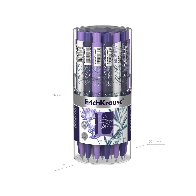 Ручка шариковая синяя EK Lavender Matic&Grip автомат Превью 1