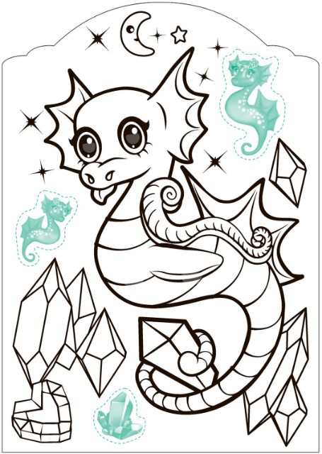 Раскраска Волшебные питомцы. Подводный мир Превью 1
