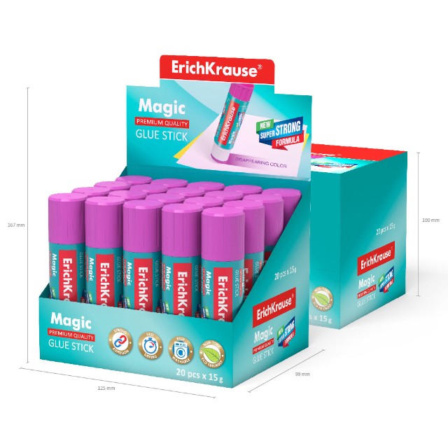 Клей-карандаш 15гр EK Magic цветной Превью 3