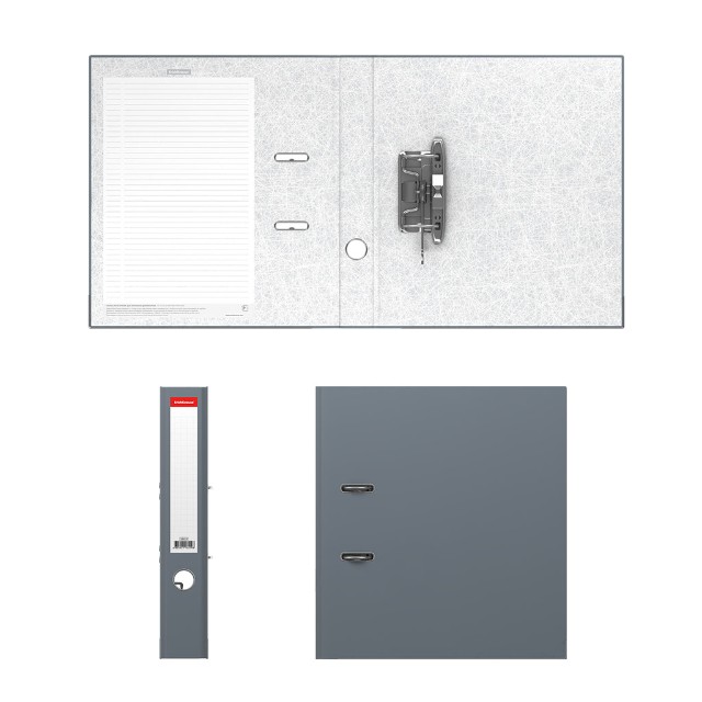 Папка-регистратор 50мм серый разборный мет/окант Превью 1