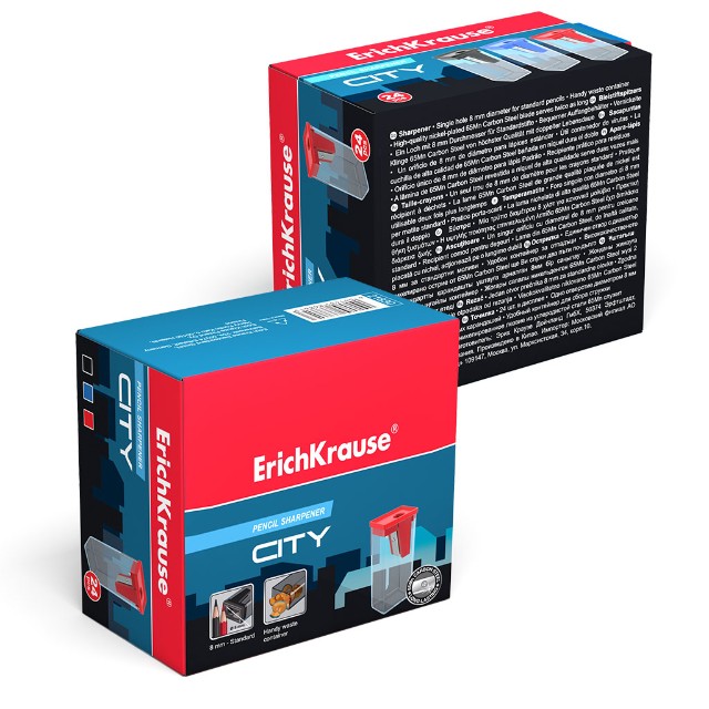 Точилка 1отв EK City прямоугольн. с контейнером Превью 1