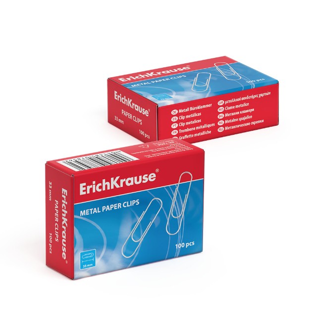 Скрепки 33мм 100шт никелированные Превью 2