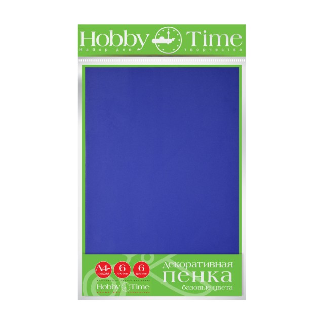 Творч Цв. пенка  Фоамиран 6л 6цв базовые цвета Превью 3