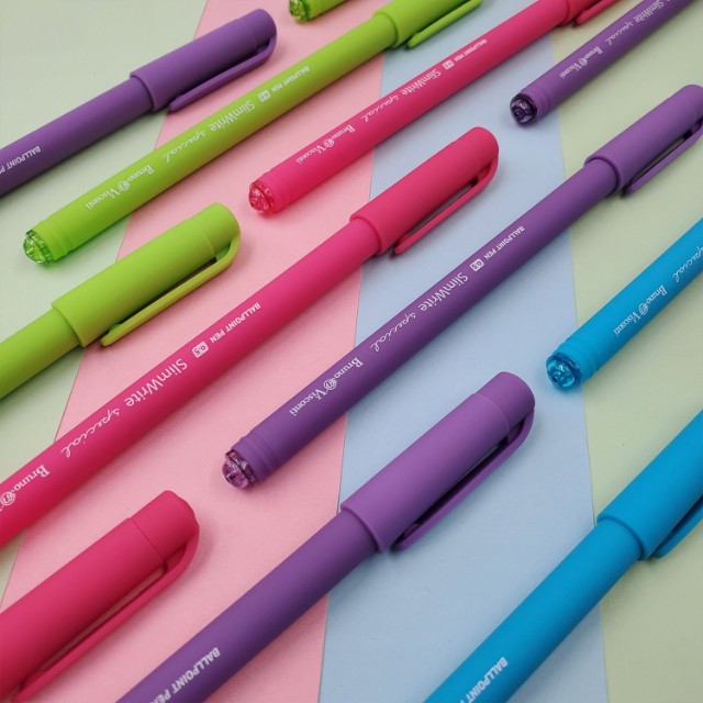 Ручка шариковая синяя BV SlimWrite Special 0.5мм корп/неон Превью 6