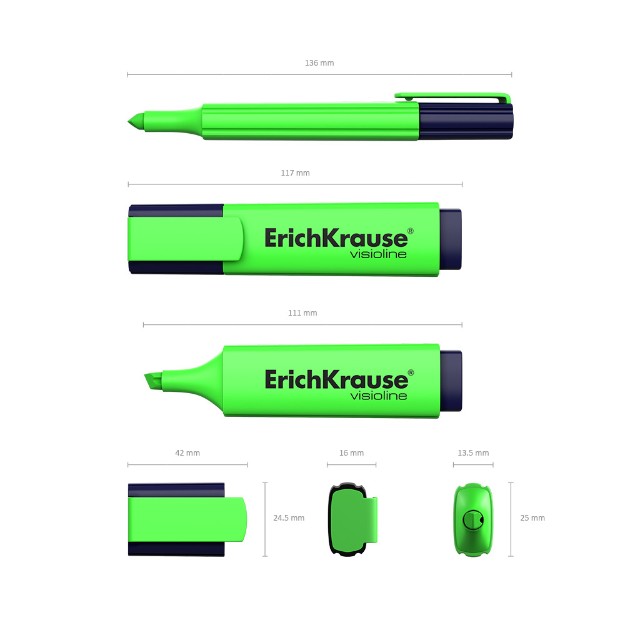 Маркер-выделитель зеленый Превью 3