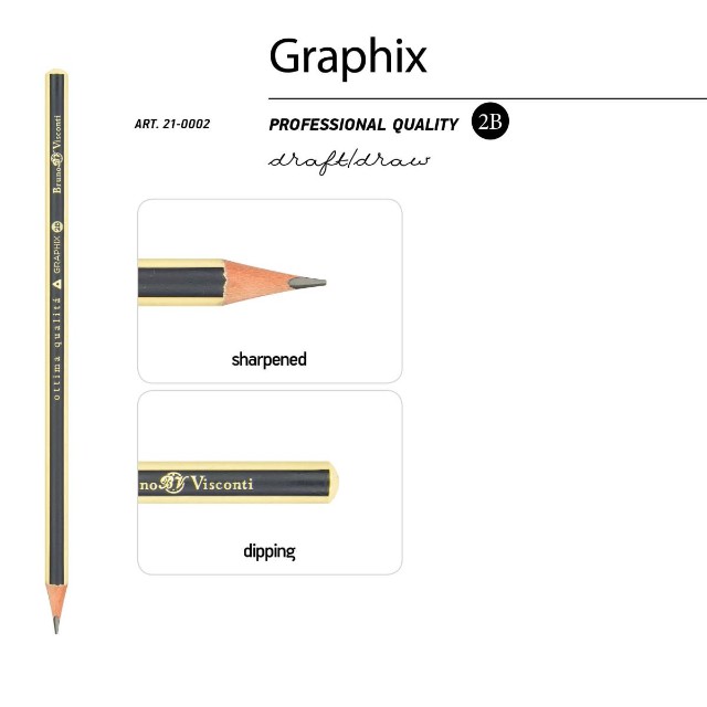 Карандаш ч/гр 2B BV Graphix б/ластика Превью 1