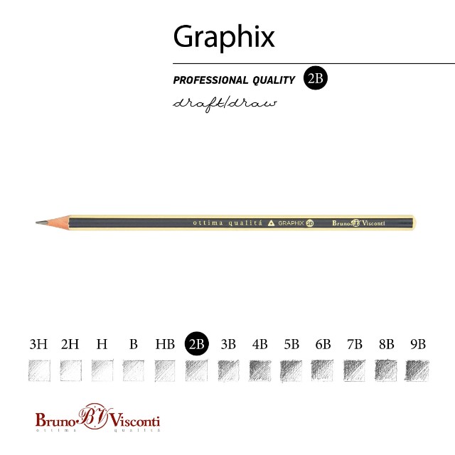 Карандаш ч/гр HB BV Graphix б/ластика Превью 4
