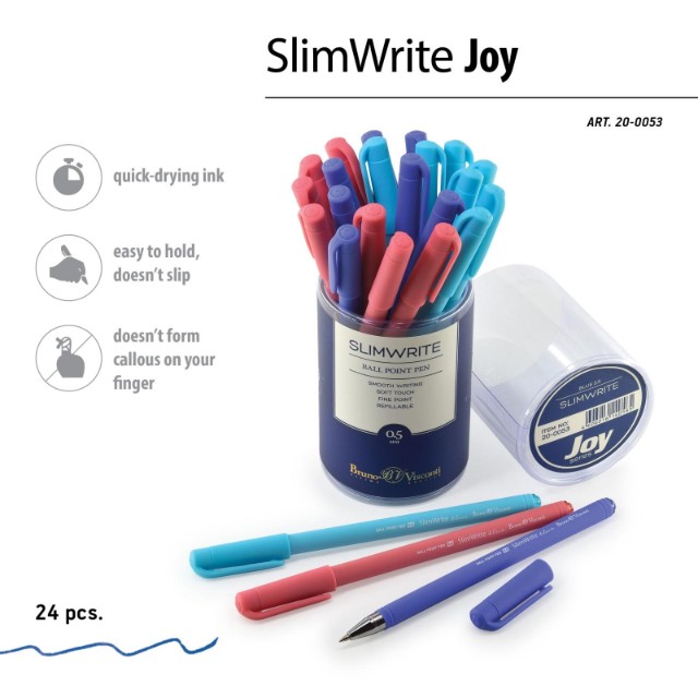 Ручка шариковая синяя BV SlimWrite JOY 0,5мм Превью 2