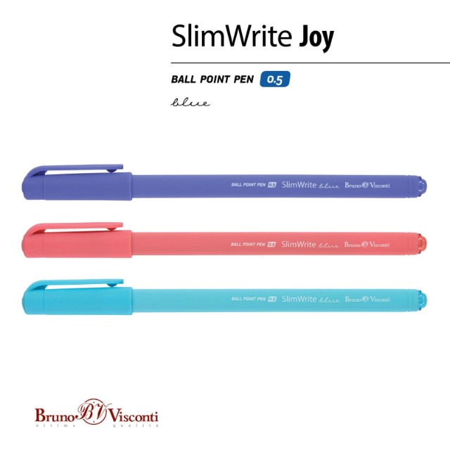Ручка шариковая синяя BV SlimWrite JOY 0,5мм Превью 1