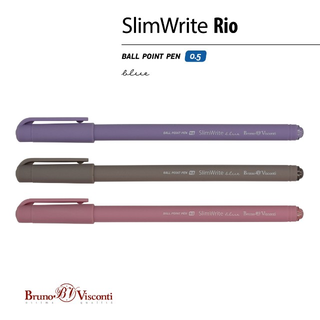Ручка шариковая синяя BV SlimWrite RIO 0,5мм Превью 1