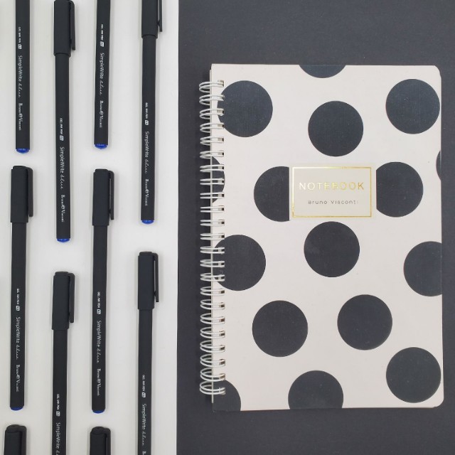 Ручка гелевая синяя BV SimpleWrite 0,5мм корпус черный Превью 3