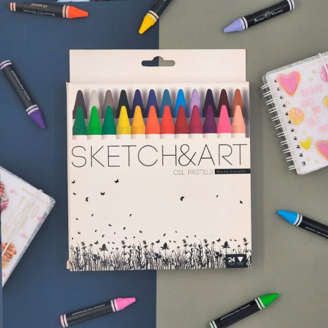 Пастель масляная 24цв BV Sketch&Art Превью 2
