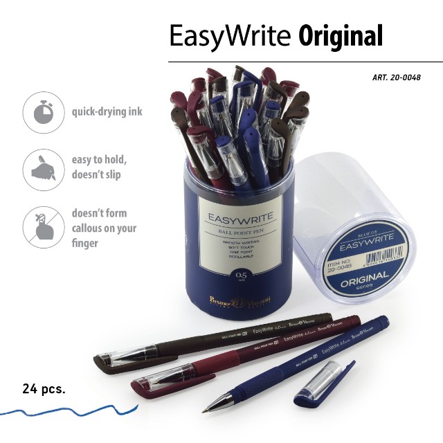 Ручка шариковая синяя BV EasyWrite 0,5мм Превью 2