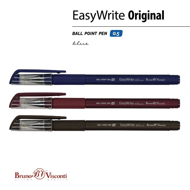 Ручка шариковая синяя BV EasyWrite 0,5мм Превью 4